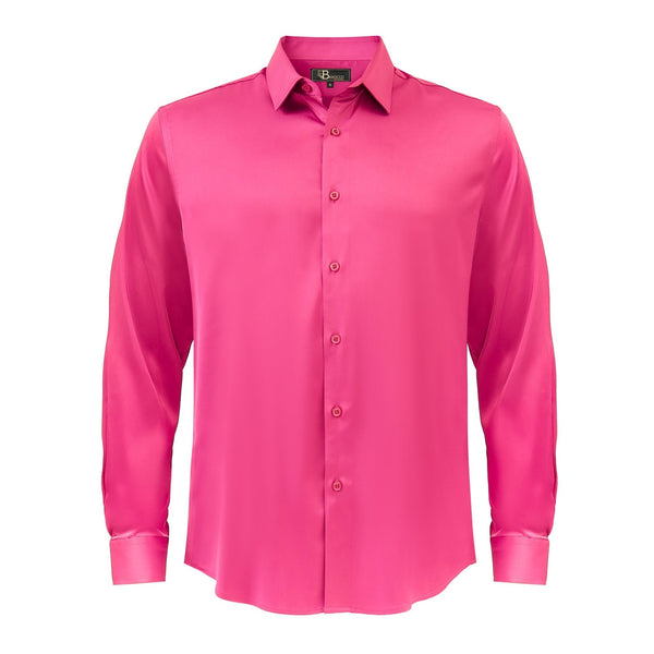 Barocco Luxe Satin Stretch Shirt FUCHSIA - Barocco