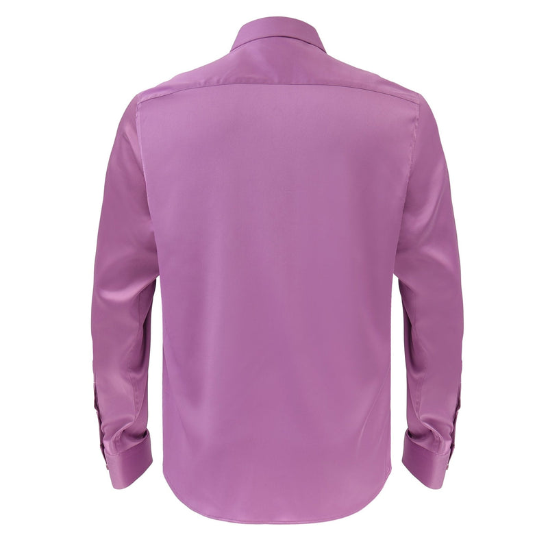 Barocco Luxe Satin Stretch Shirt PURPLE - Barocco