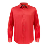 Barocco Luxe Satin Stretch Shirt RED - Barocco