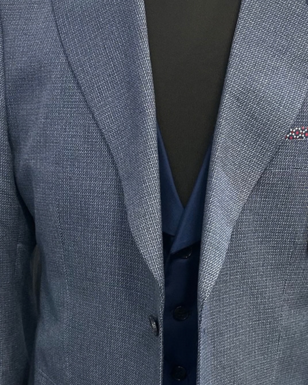 Steve Harvey 226701SHS 3 Pieces Suits Blue Check