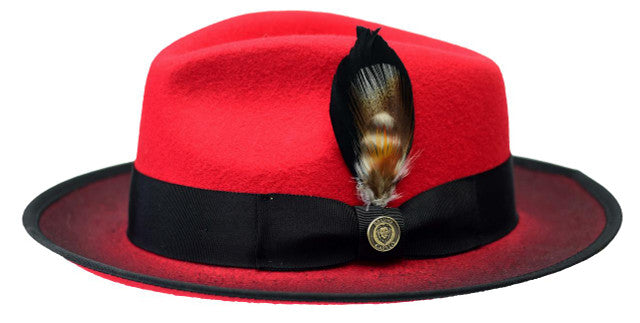 Bruno Capelo The New Yorker Fedora NY-493 Red/Black