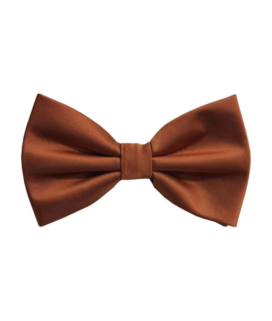 Brand Q 	BT100 -YY  Solid Pre-Tied Bow Ties & Hankies Cinnamon