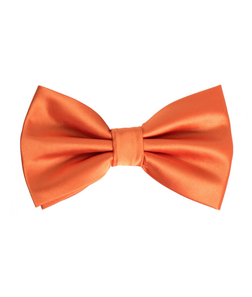 Brand Q 	BT100 -SS Solid Pre-Tied Bow Ties & Hankies Orange