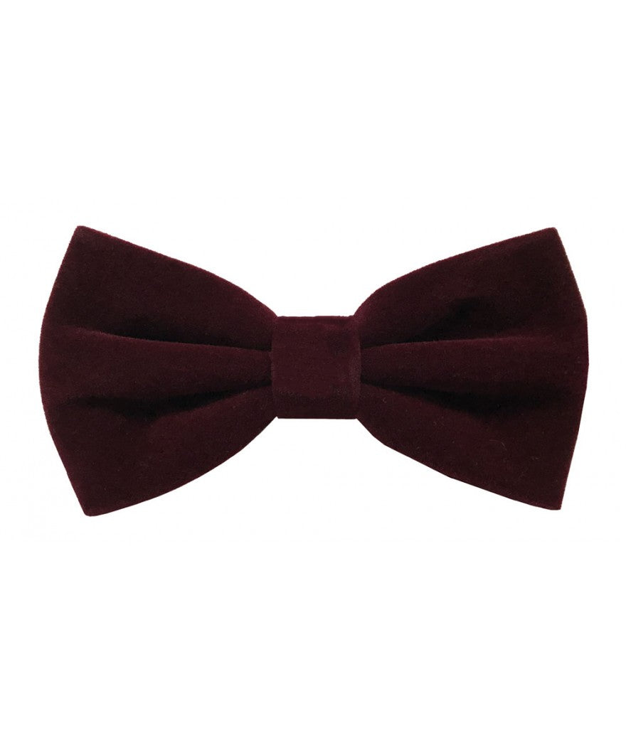 Brand Q BTV100-MM Velvet Bow Tie Burgundy