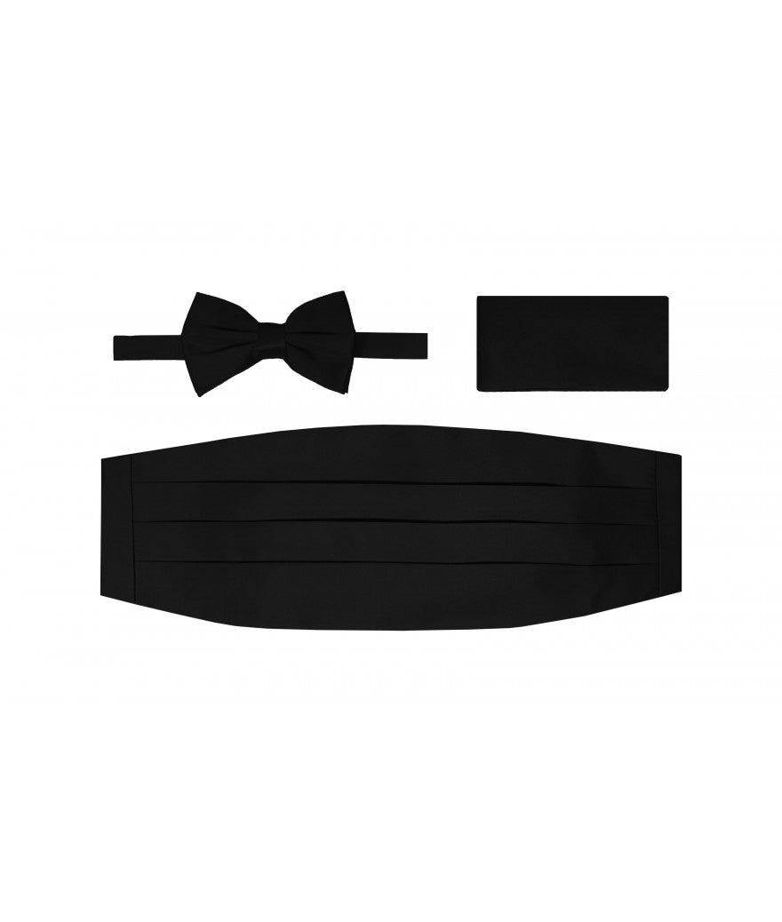 Brand Q CB10 3pcs Satin Cummerbund Set