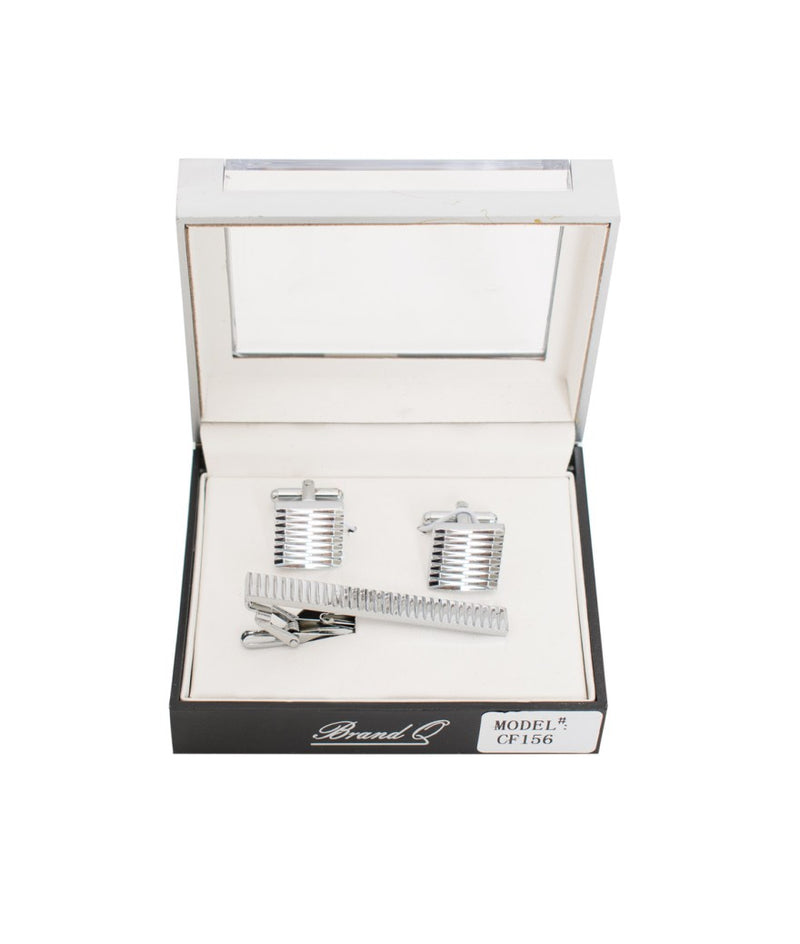 Brand Q CF156 Cufflink With Matching Tie Bar