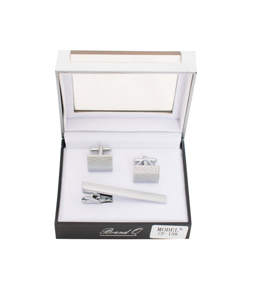 Brand Q CF158 Cufflink With Matching Tie Bar
