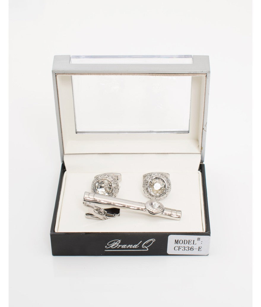 Brand Q CF336-E Cufflink With Matching Tie Bar