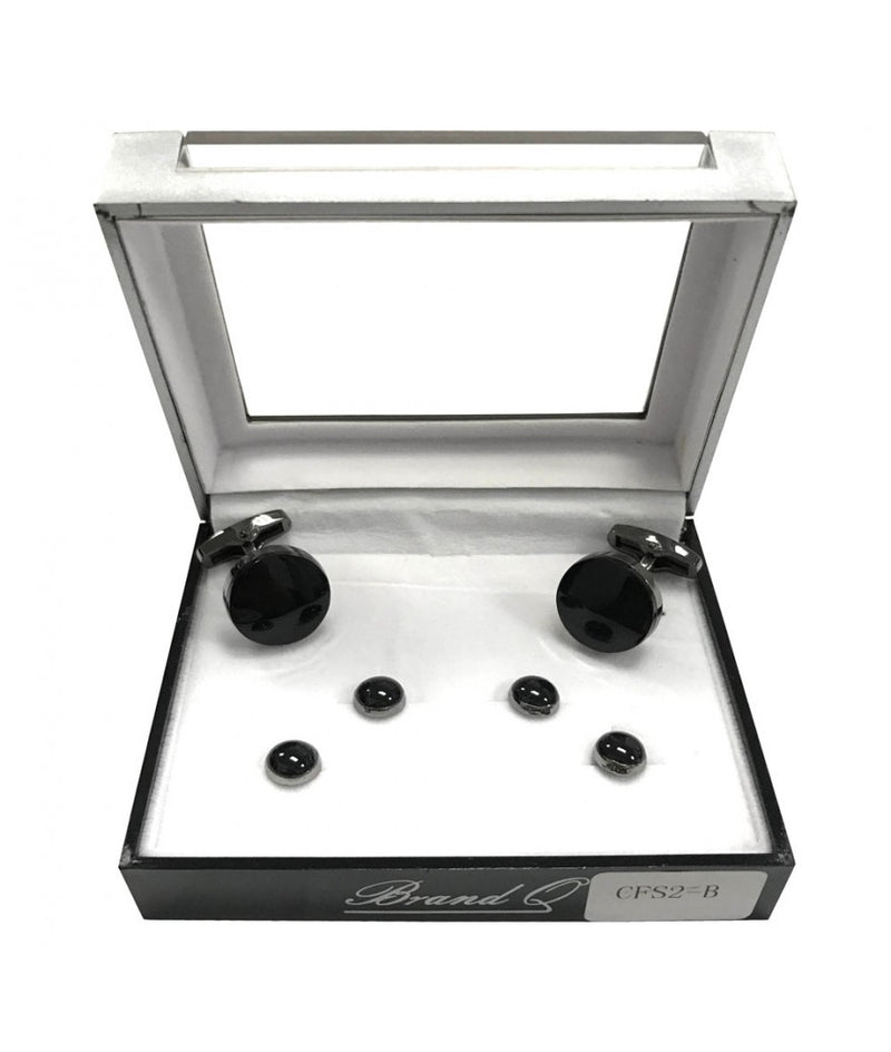 Brand Q CFS2-B Cufflink With Matching Tuxedo Studs