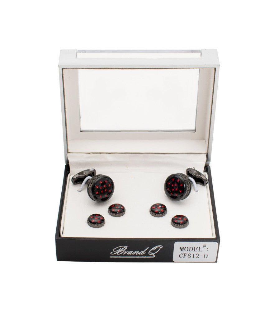 Brand Q CFS12-O Cufflink With Matching Tuxedo Studs