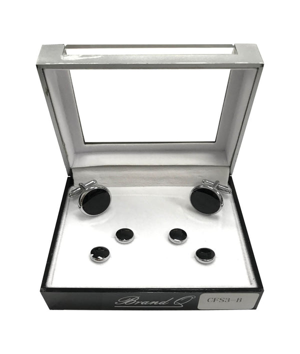 Brand Q CFS3-C Cufflink With Matching Tuxedo Studs