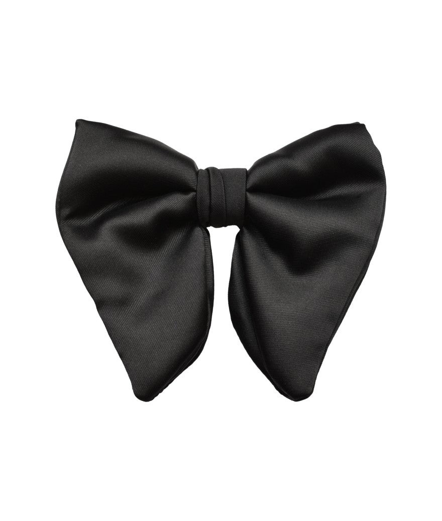 Brand Q DBT100-B Droopy Bow Tie & Hankie Black