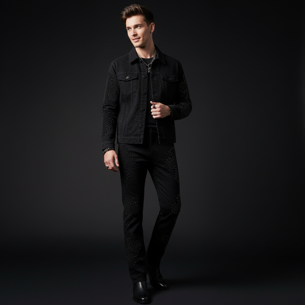 Sanctum Cross Denim Pant – Century Penthouse BLACK/BLACK