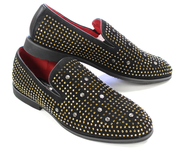 Frederico Leone FS-850 Stud Fashion Shoe Black