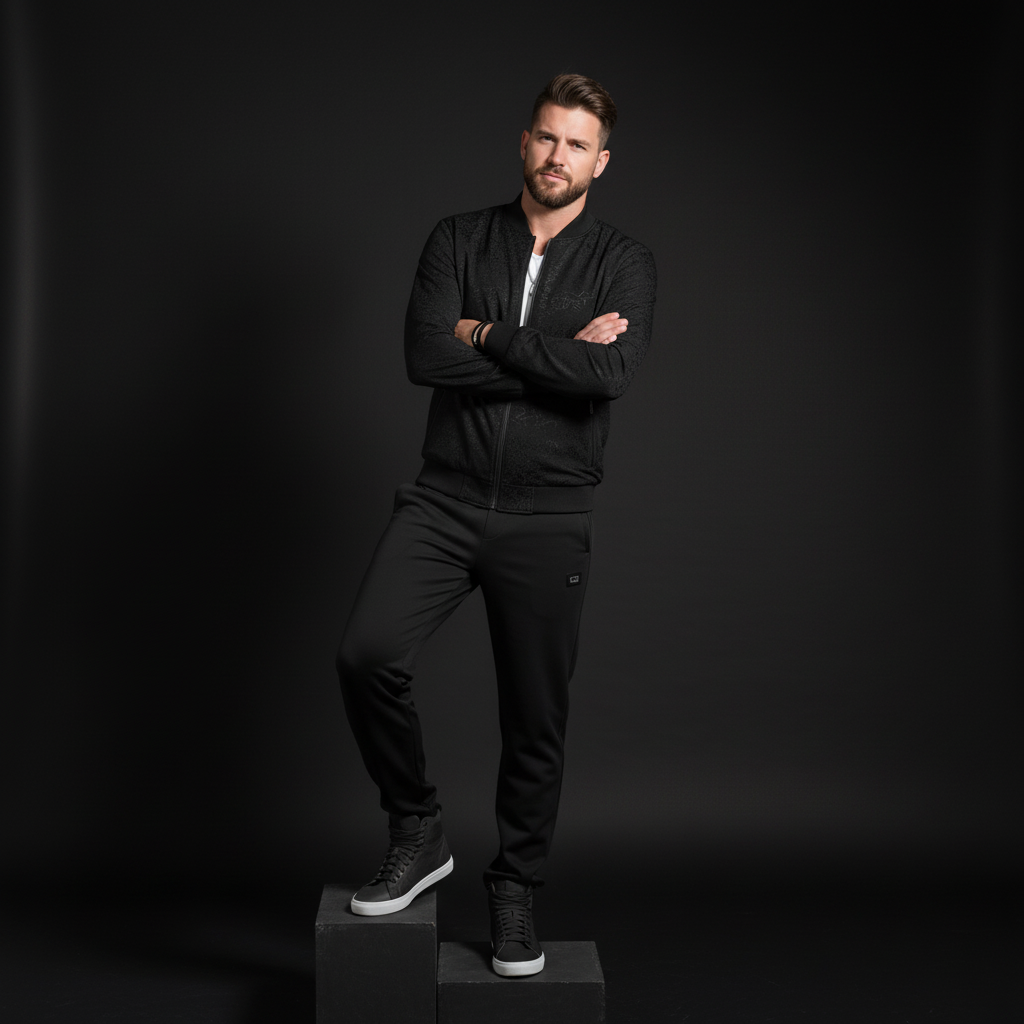 Regalia Emboss Tracksuit BLACK