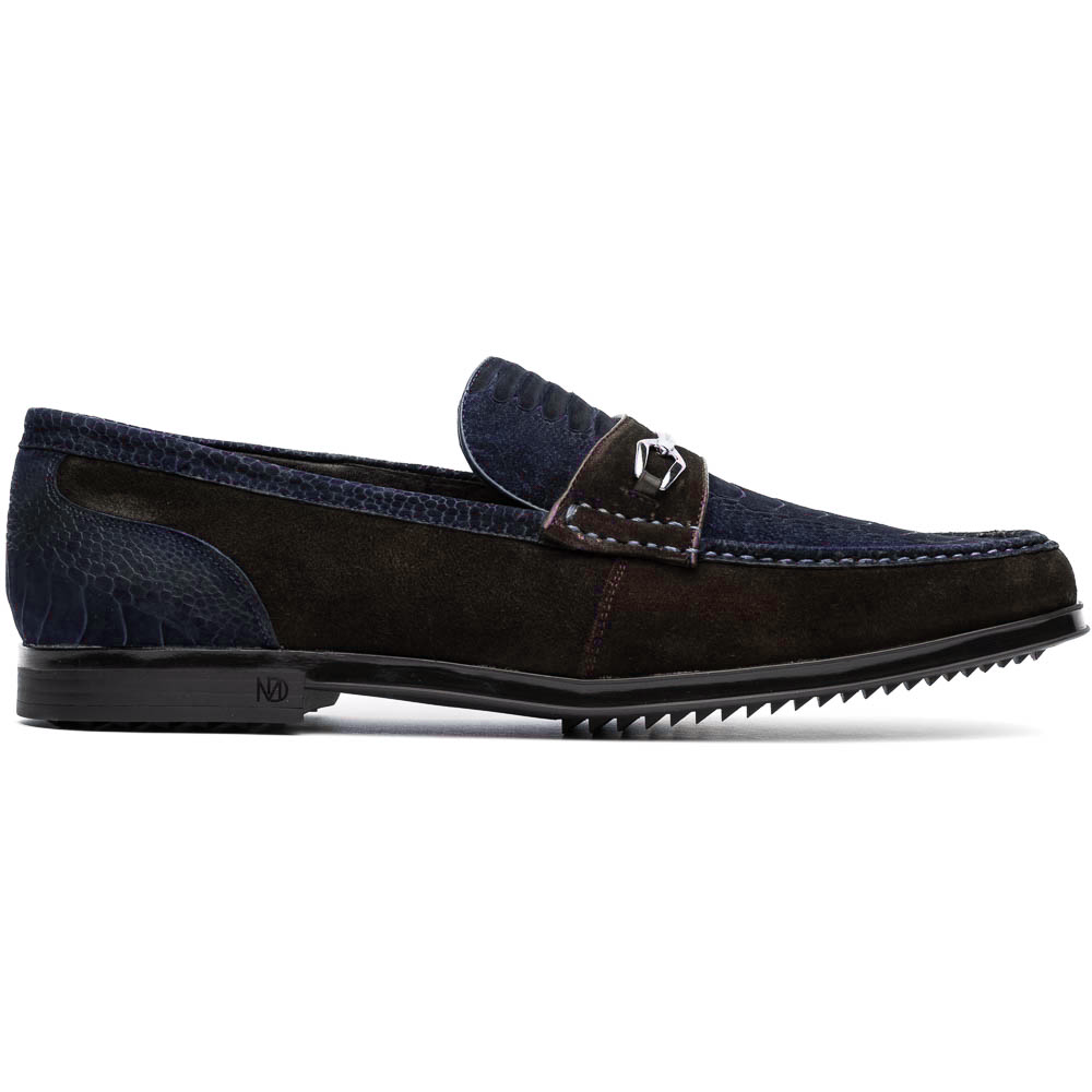 Hugo Ostrich Navy / Brown