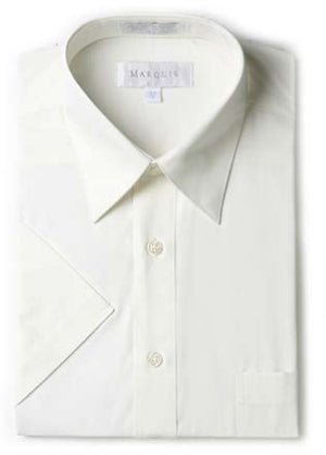 Marquis 001 Short Sleeve Dress Shirt Regular Fit White – Napoly Menswear