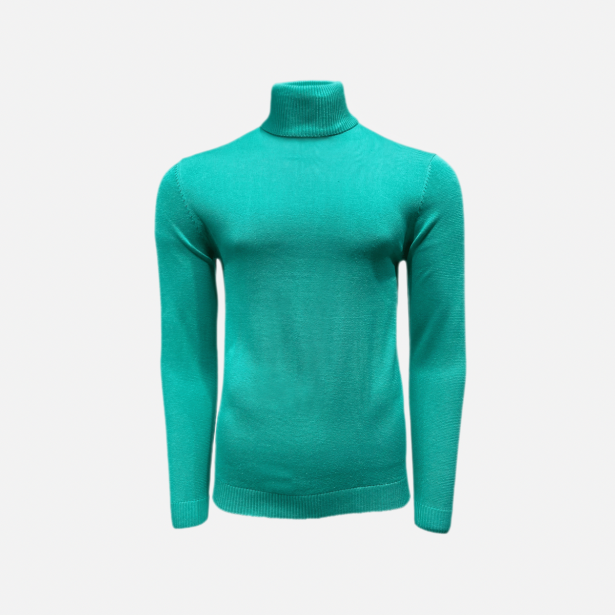 Lavane' 501T Slim Fit Turtleneck Pullover Turq