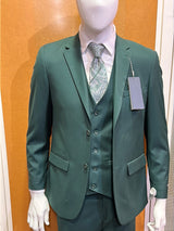 Caravelli S600512U Slim Fit 3pcs Suit Augusta Green