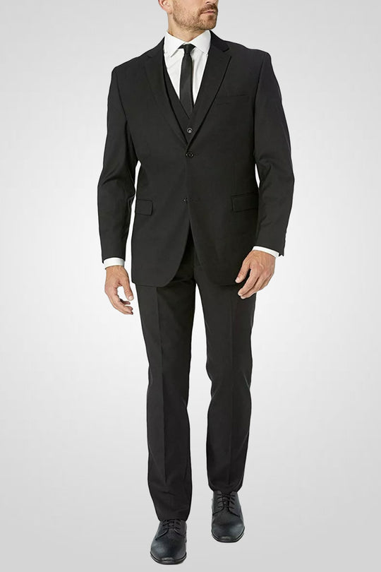 Caravelli S602512U Slim Fit 3pcs Suit Black