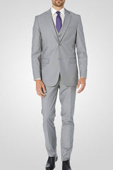 Caravelli S600512U Slim Fit 3pcs Suit Light Grey