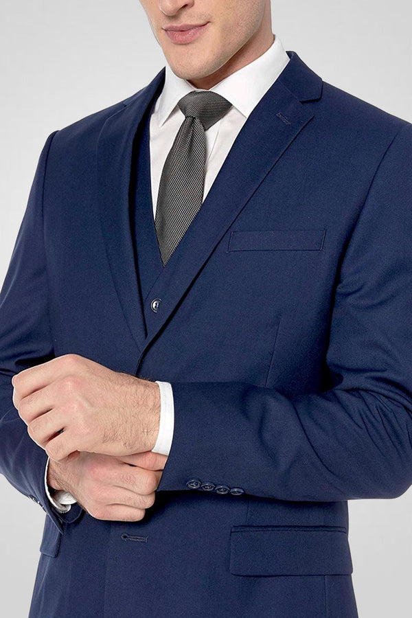 Caravelli S600512U Slim Fit 3pcs Suit Midnight Blue