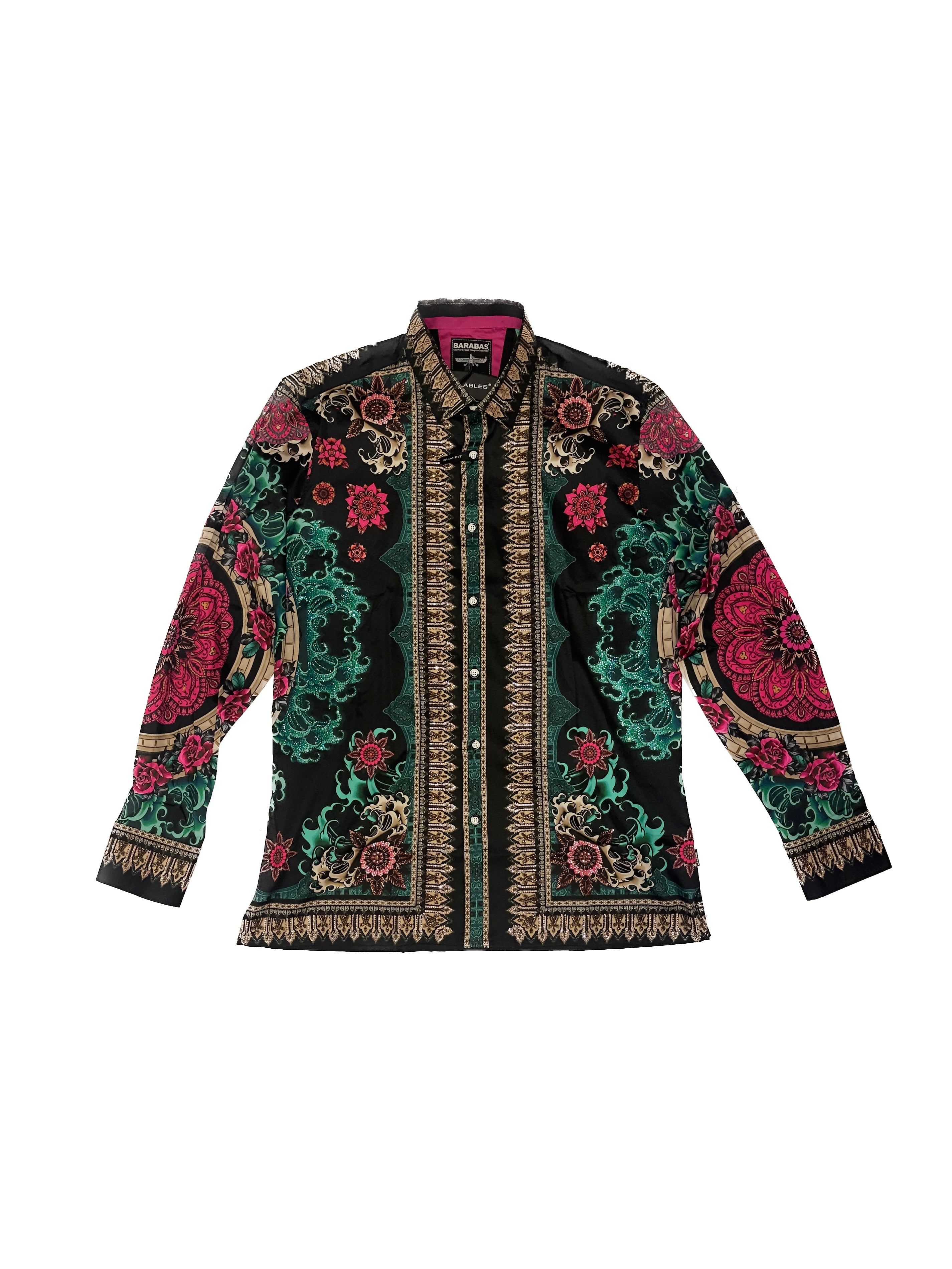 Barabas 3SPR413 Party Spark Long Sleeve Shirt Black