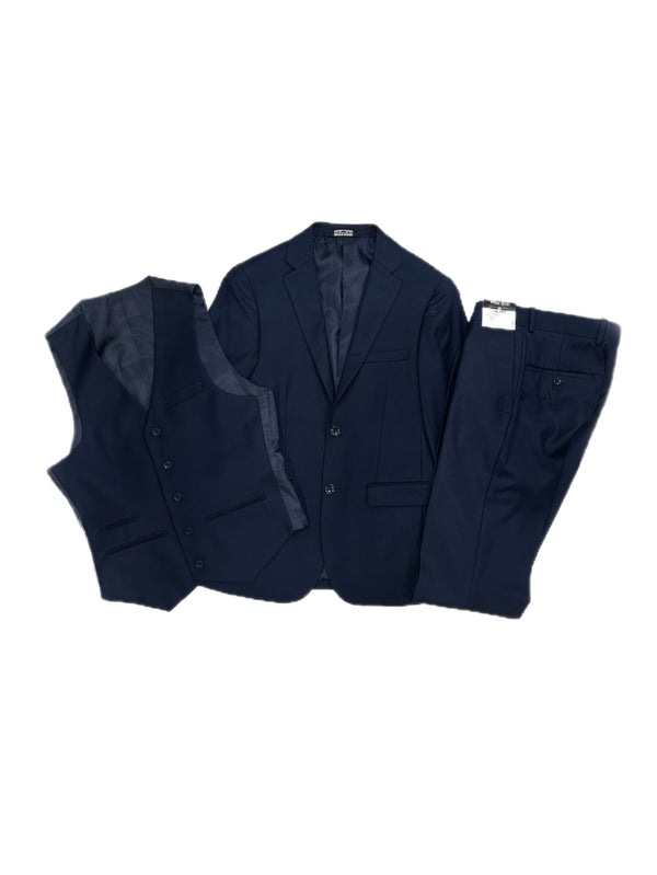 West End 9-1012V121 3PCS Ultra Slim Fit Suit Med night Blue
