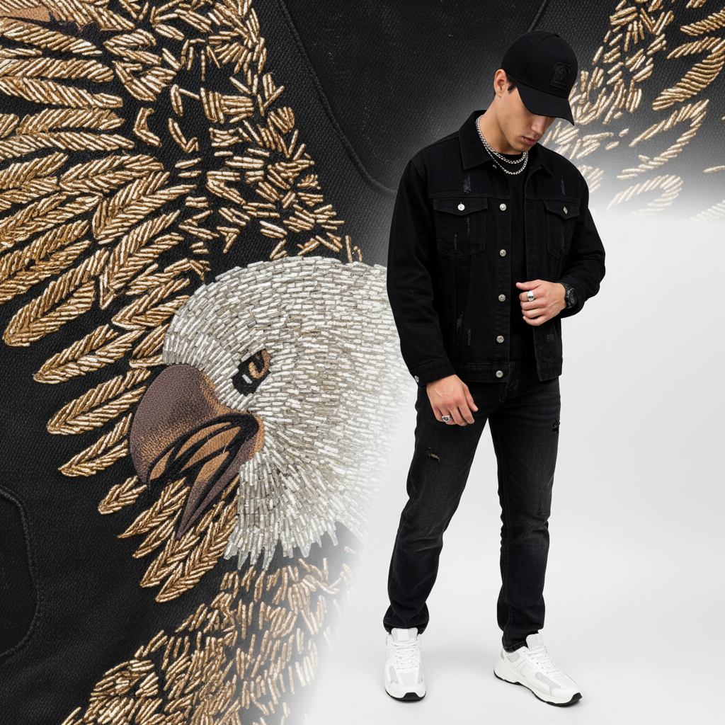 Winged Horizon Jacket - CENTURY PENTHOUSE BLACK/GOLD JACKET