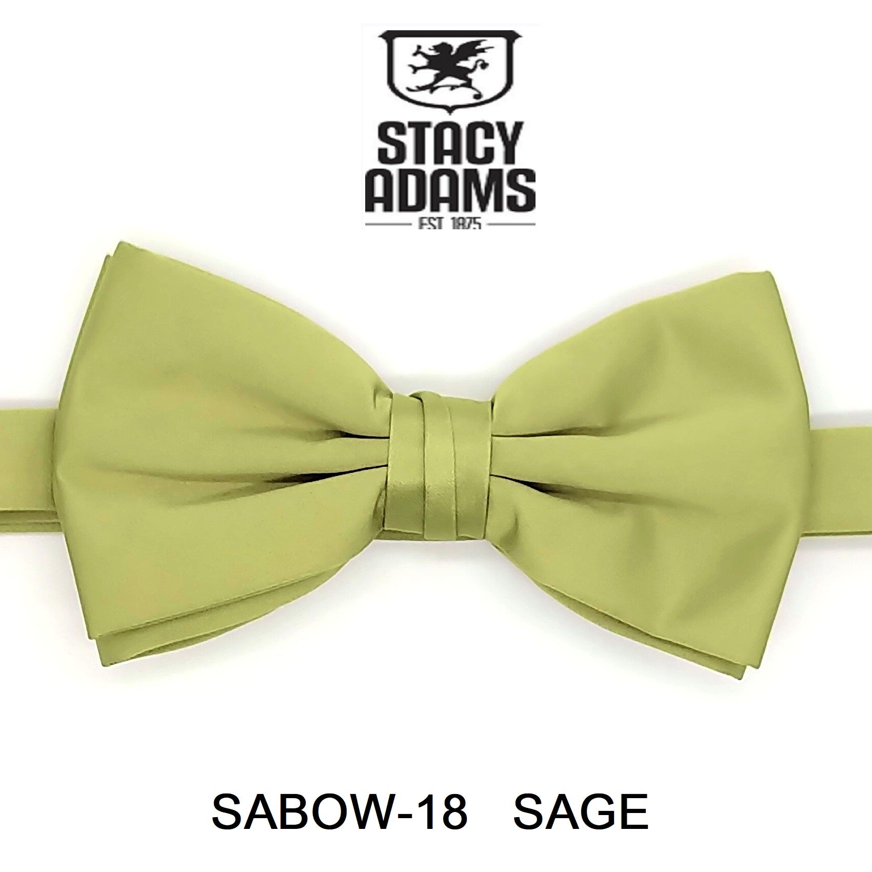 Stacy Adams SB400 Satin Solid Bowtie & Hanky