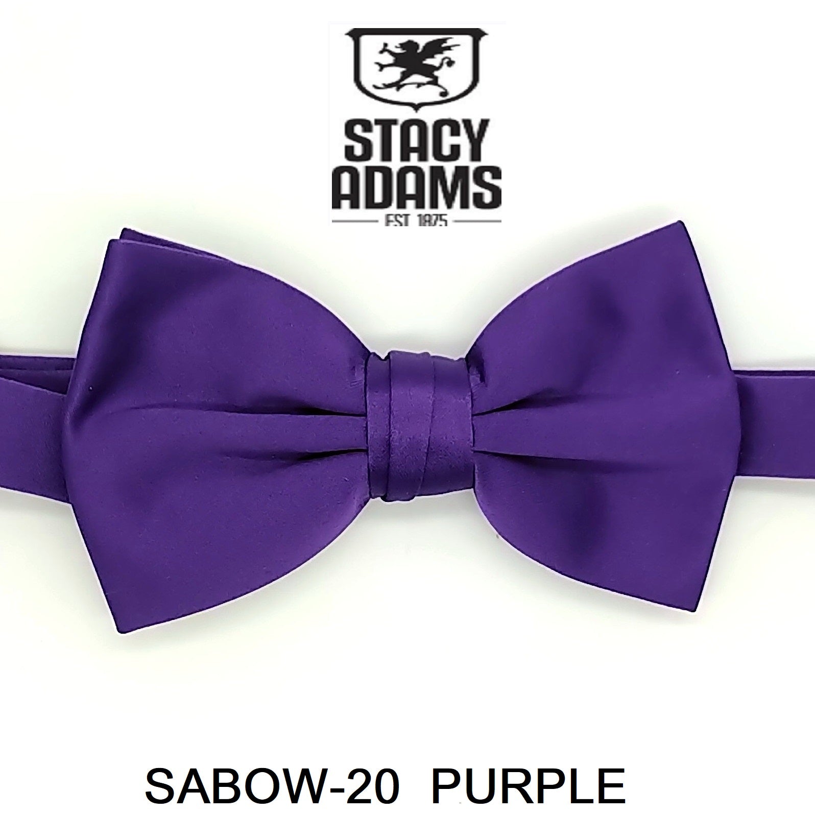 Stacy Adams SB400 Satin Solid Bowtie & Hanky