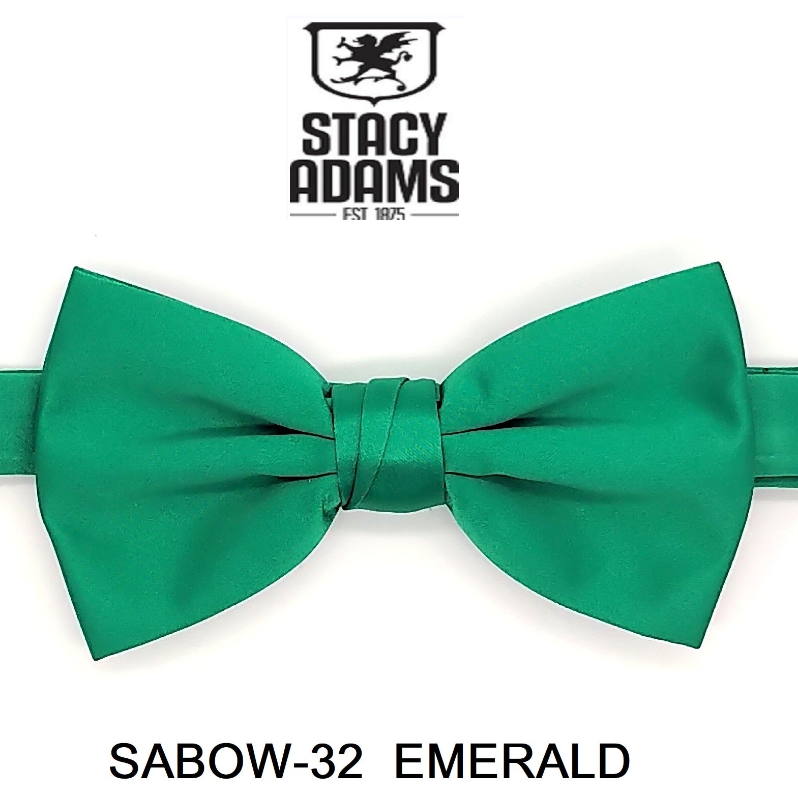 Stacy Adams SB400 Satin Solid Bowtie & Hanky