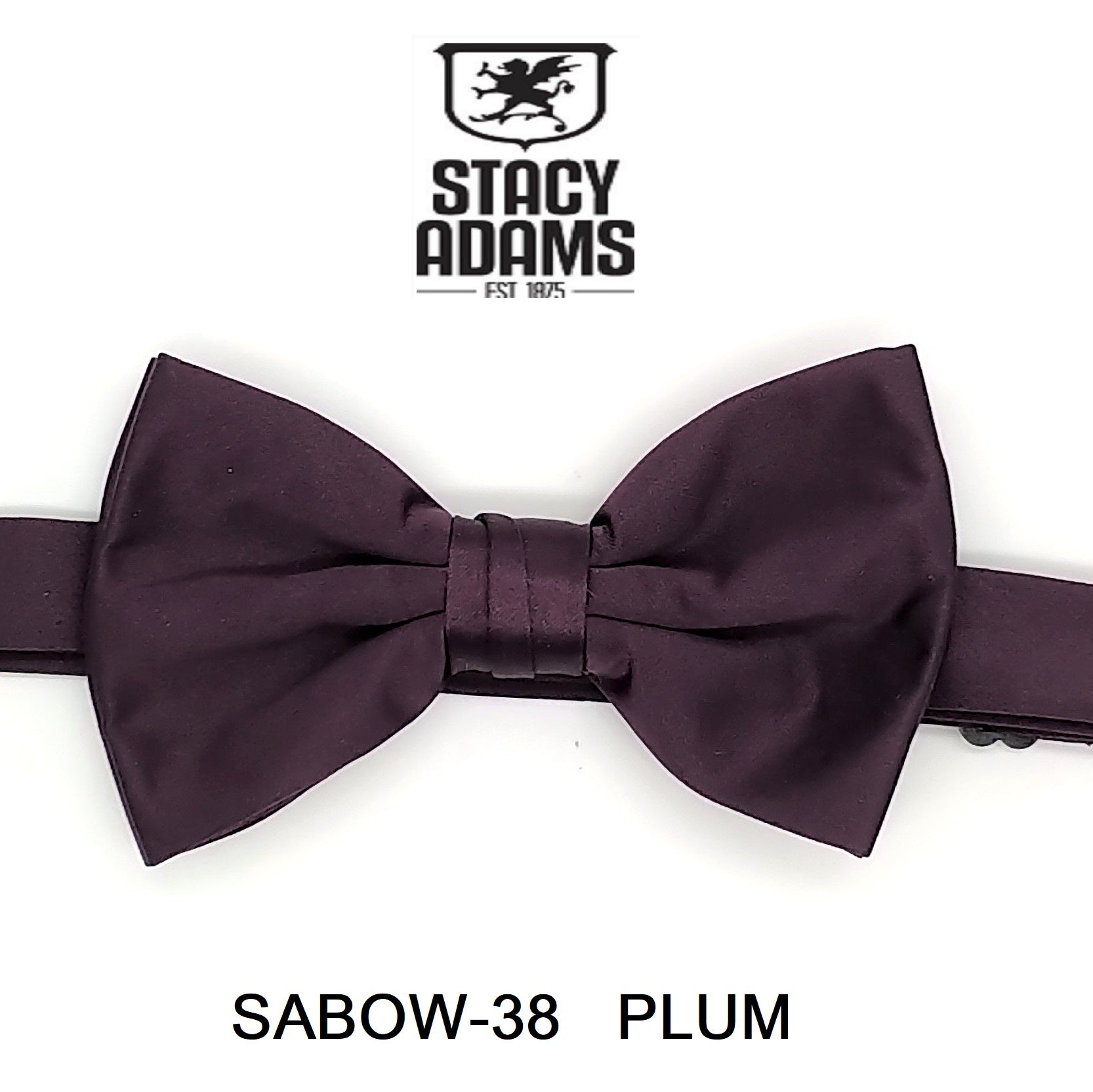 Stacy Adams SB400 Satin Solid Bowtie & Hanky
