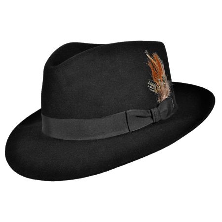 Stetson Chathwm Wool Felt Fedora Black