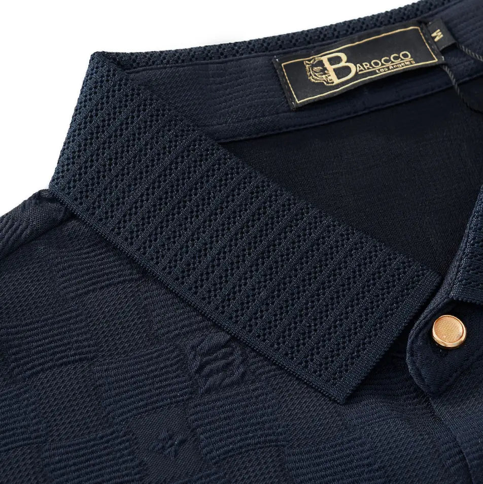 Seamless Check Texture Polo NAVY