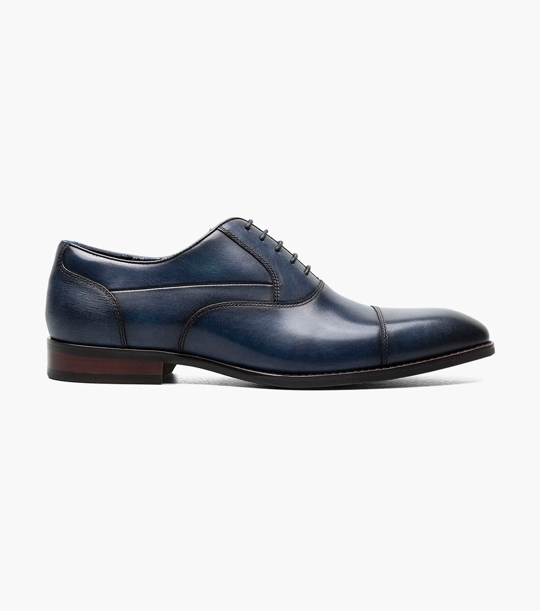 Stacy Adams Kalum 25568-410 Cap Toe Oxford Shoes Navy