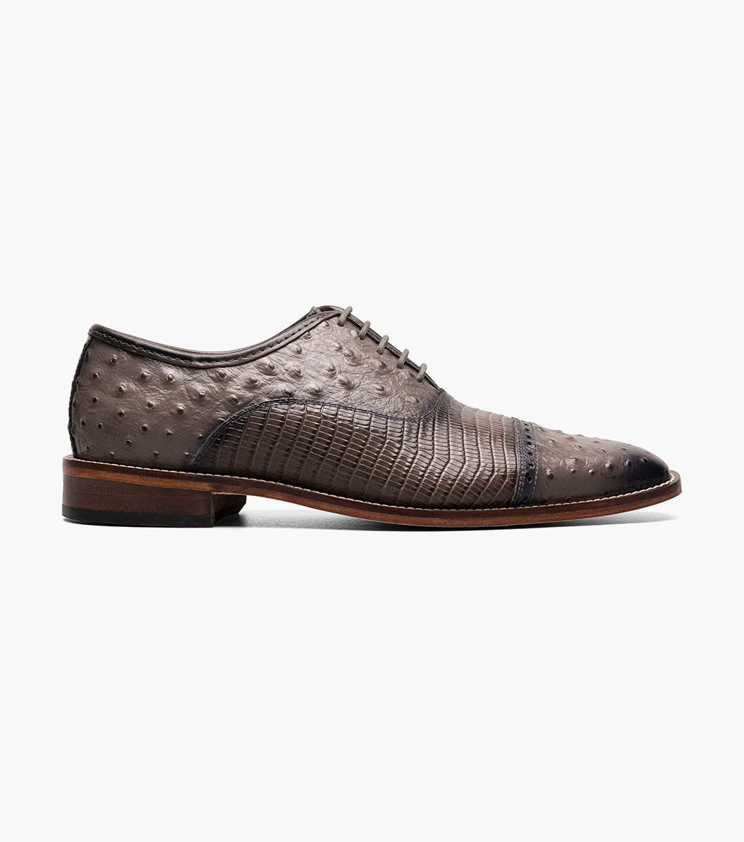 Stacy Adams 25227 RODANO  Leather Sole Cap Toe Oxford Gray