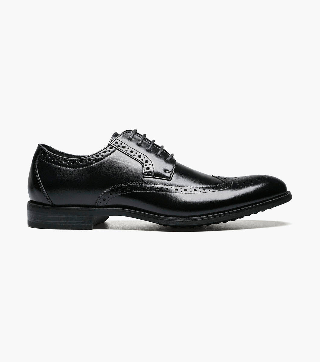 Stacy Adams Garrison 24916-001 Wing Tip Oxford Black