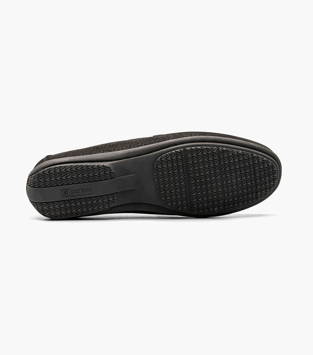 Stacy Adams 25513 CORBY  Moc Toe Saddle Slip On Black
