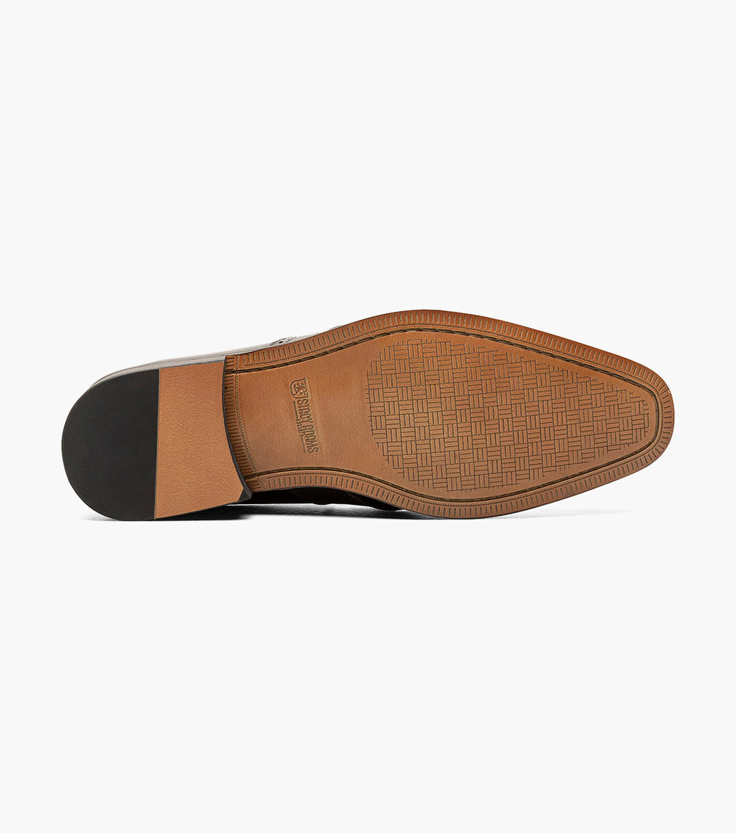 Stacy Adams 25487 Palmer Plain Toe Plain Toe Medallion Oxford Black/Grey