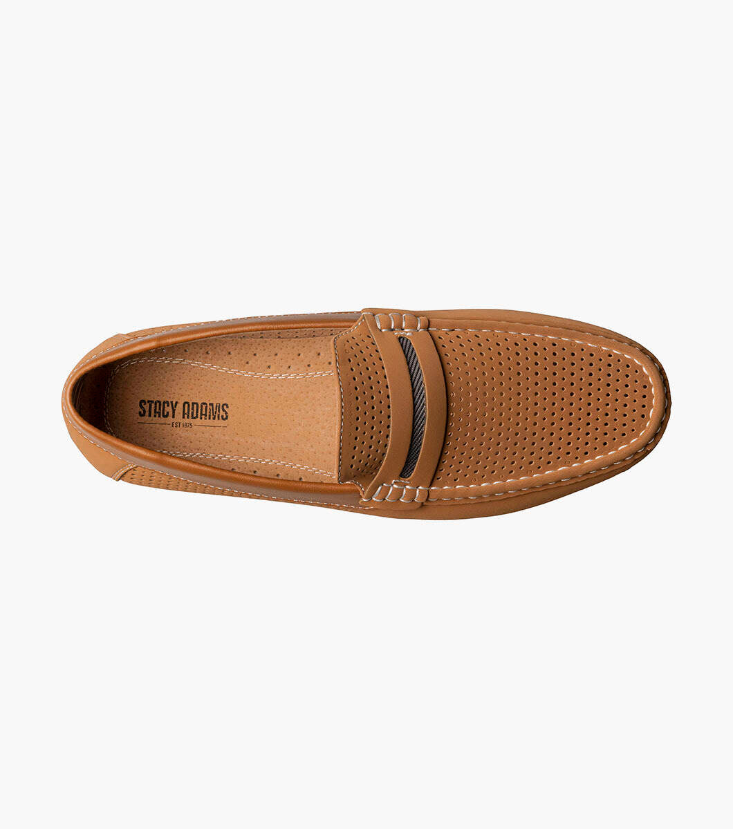 Stacy Adams 25513 CORBY  Moc Toe Saddle Slip On Tan