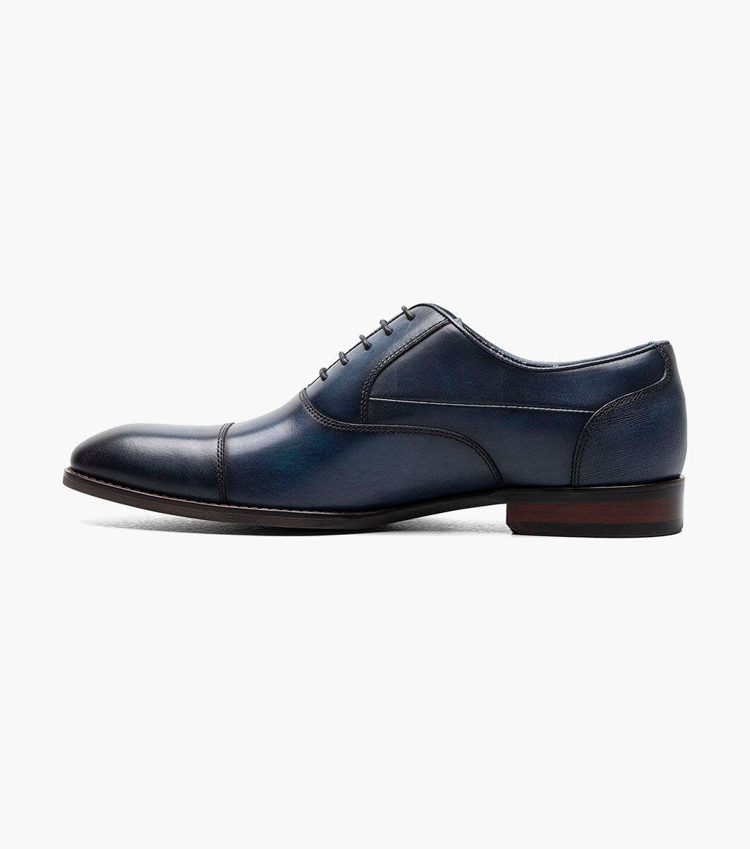Stacy Adams Kalum 25568-410 Cap Toe Oxford Shoes Navy