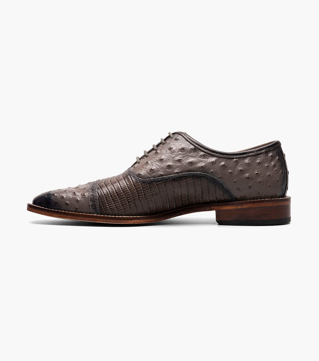 Stacy Adams 25227 RODANO  Leather Sole Cap Toe Oxford Gray