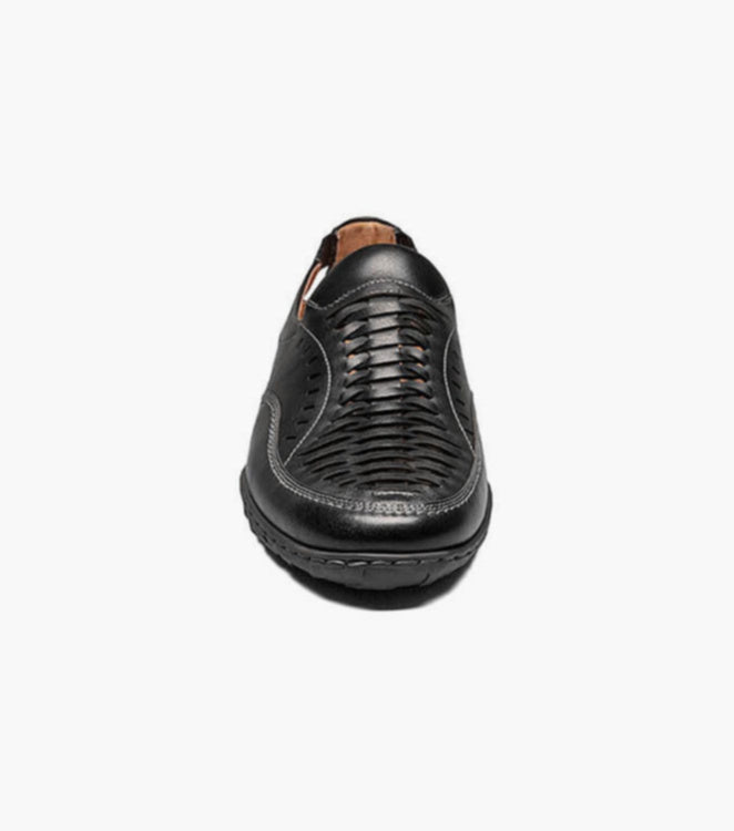Stacy Adams IBIZA 25440-001 Woven Vamp Moc Toe Slip On Black