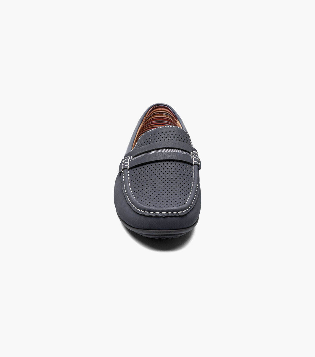 Stacy Adams 25513 CORBY  Moc Toe Saddle Slip On Navy
