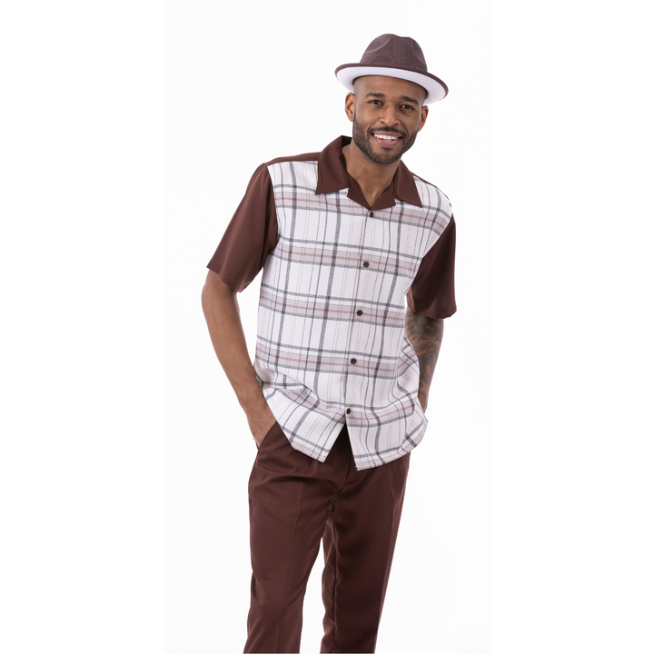 Montique 2304 Two Piece Set Brown