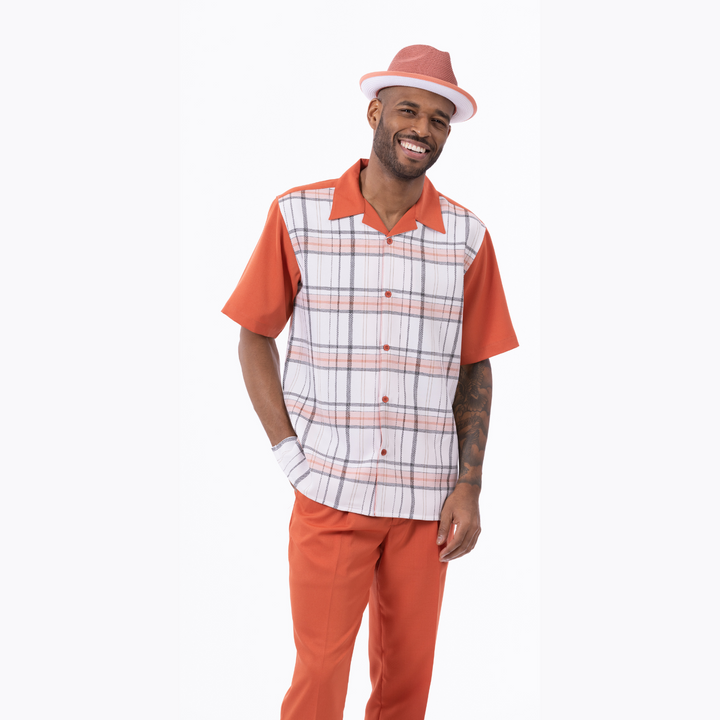 Montique 2304 Two Piece Set Papaya