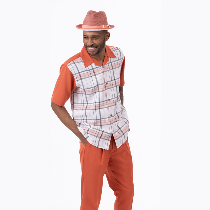 Montique 2304 Two Piece Set Papaya