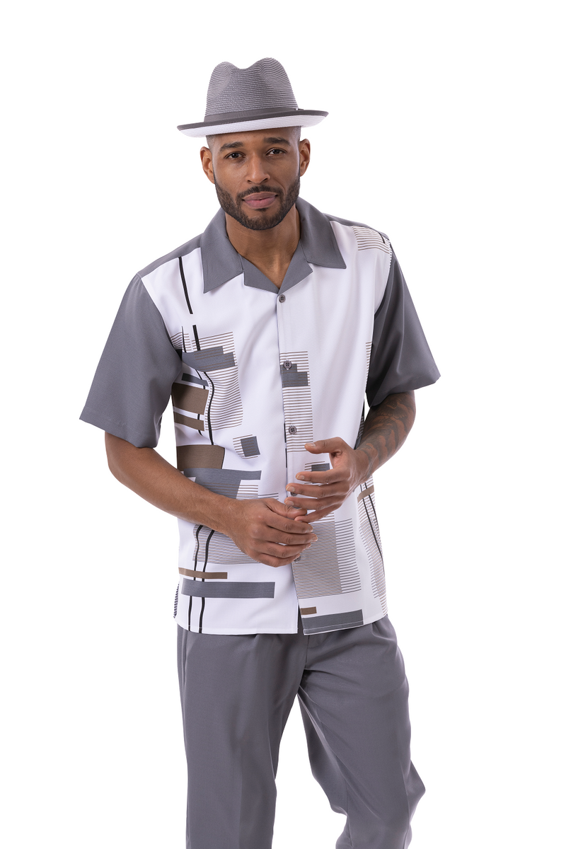 Montique 2313 Two Piece Set Grey