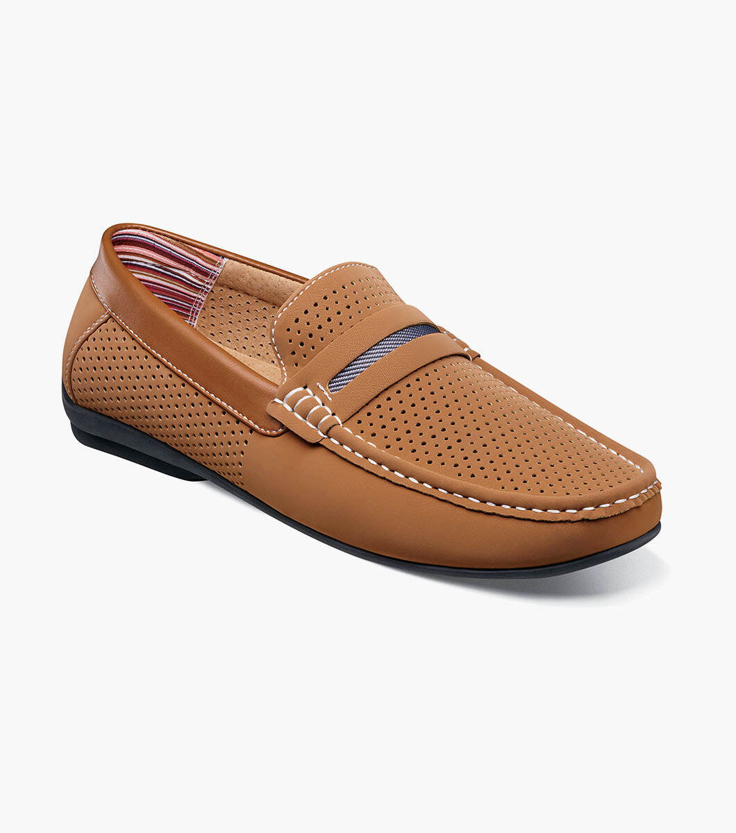 Stacy Adams 25513 CORBY  Moc Toe Saddle Slip On Tan